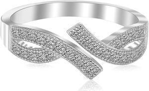 Sterling Silver Rhodium Plated Open Marquise Style Cubic Zirconia Toe Ring