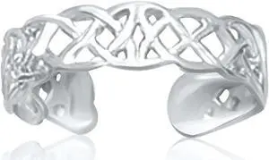 14k White Gold Toe Ring in a Celtic Knot Style