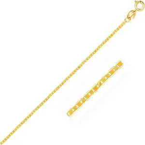 10k Yellow Gold Mariner Link Anklet 1.2mm