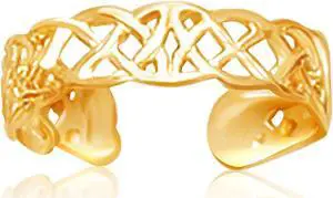14k Yellow Gold Toe Ring in a Celtic Knot Style