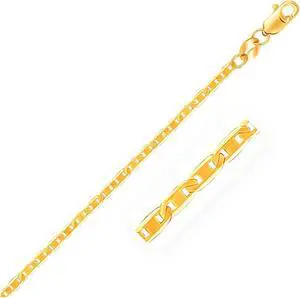 10k Yellow Gold Mariner Link Anklet 1.7mm