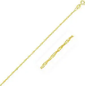 10k Yellow Gold Singapore Anklet 1.5mm