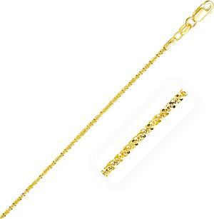 10k Yellow Gold Sparkle Anklet 1.5mm
