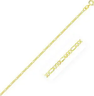 14k Yellow Gold Figaro Anklet 1.5mm