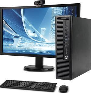 HP 800 G1 USFF Computer Desktop PC, Intel Core i5 3.2GHz Processor, 8GB Ram, 250GB Hard Drive, Wifi | Bluetooth, 1080p WebCam, Wireless Keyboard & Mouse, 22 Inch Monitor, Windows 10 (Renewed)