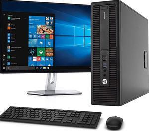HP ProDesk 800 G2 SFF Computer Desktop PC, Intel Core i5 3.2GHz Processor, 8GB Ram, 128GB M.2 SSD, 500GB HDD, Wireless Keyboard & Mouse, Wifi | Bluetooth, New 19" Monitor, Windows 10 Pro (Renewed)