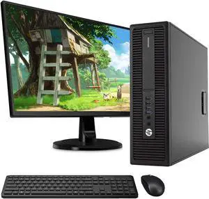 HP 800 G2 SFF Computer Desktop PC, Intel Core i5-6500 3.2GHz Processor, 32GB Ram, 1TB SSD, Wireless Keyboard & Mouse, Wifi | Bluetooth, New HP 23.8" LCD Monitor, Windows 10 Pro (Renewed)