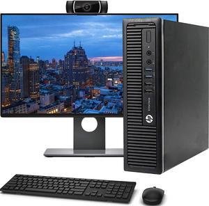 HP 800 G1 USFF Computer Desktop PC, Intel Core i5 3.2GHz Processor, 8GB Ram, 320GB Hard Drive, Wifi | Bluetooth, 1080p WebCam, Wireless Keyboard & Mouse, 22 Inch Monitor, Windows 10 (Renewed)