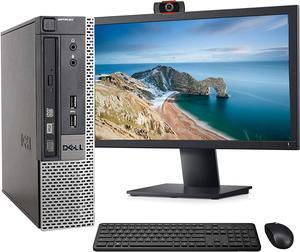 Dell OptiPlex 7010 USFF Computer Desktop PC, Intel i5 3.2GHz, 8GB Ram, 120GB SSD Drive, WiFi & Bluetooth, Wireless Keyboard and Mouse, 22 Inch FHD Monitor, Webcam, Windows 10 (Renewed)