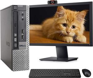 Dell OptiPlex 7010 USFF Computer Desktop PC, Intel i5 3.2GHz, 8GB Ram, 500GB Hard Drive, WiFi & Bluetooth, Wireless Keyboard and Mouse, 24 Inch FHD Monitor, Webcam, Windows 10 (Renewed)