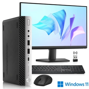 HP EliteDesk G4 705 Mini Desktop, AMD Ryzen 5 PRO 2400GE up to 3.8 GHz 24" Full HD LCD, 16GB DDR4 RAM, 512GB SSD Wireless Keyboard & Mouse, Wi-Fi, Windows 11 Pro, Tiny PC HP EliteDesk G4 705 Mini Desktop, AMD Ryzen 5 PRO 2400GE up to 3.8 GHz 24" Full HD LCD, 16GB DDR4 RAM, 512GB SSD Wireless Keyboard & Mouse, Wi-Fi, Windows 11 Pro, Tiny PC