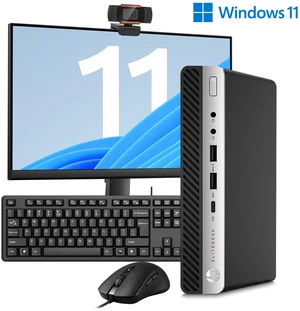 HP EliteDesk G4 705 Mini PC, AMD Ryzen 5 PRO 2400GE | 22" Full HD Monitor, 8GB DDR4 RAM, 256GB SSD | Webcam, Keyboard & Mouse, Wi-Fi, Windows 11 Pro, Desktop Computer HP EliteDesk G4 705 Mini PC, AMD Ryzen 5 PRO 2400GE | 22" Full HD Monitor, 8GB DDR4 RAM, 256GB SSD | Webcam, Keyboard & Mouse, Wi-Fi, Windows 11 Pro, Desktop Computer