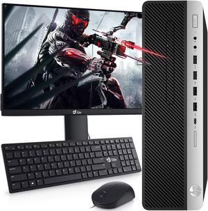 HP G3 Gaming Desktop SFF PC Computer Intel Core i5-6500 6th Gen. 16GB DDR4, RAM 128 GB SSD + 500 GB HDD, 22" LED Monitor, NVIDIA GT 1030 2GB, Bto WiFi, Windows 10 Pro (Renewed)
