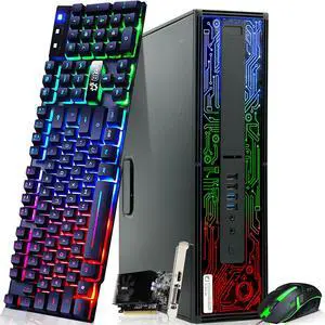 HP ProDesk RGB Gaming PC i5-6500 6th Gen, 16GB Ram 512GB SSD 2TB HDD, NVIDIA GeForce GTX 1050Ti, BTO RGB Keyboard & Mouse, Windows 10 Professional (Renewed)