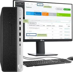HP ProDesk G5 SFF Desktop Computer PC Intel Hexa Core i5-9500 upto 4.40GHz 64GB DDR4 Ram 1TB SSD 1TB HDD, Built-in Wi-Fi, 24" LED, Bto Keyboard & Mouse, Windows 11 Pro (Renewed)