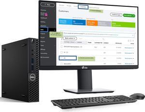 DELL OptiPlex Desktop Micro Computer Tiny PC Intel Quad Core i5-6500T upto 3.10GHz 32GB DDR4 RAM, 2TB Solid State Drive, Bto Keyboard & Mouse, 24" LED Screen, Windows 11 Professional (Renewed)