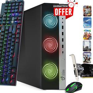HP RGB 800 G3 SFF Desktop Gaming PC, Intel i5-6500, 32GB DDR4 Ram, 1TB Solid State Drive, 2TB Hard Drive, NVIDIA GeForce GTX 1050ti, Wi-Fi, BTO RGB Keyboard & Mouse, Windows 11 Pro (Renewed)