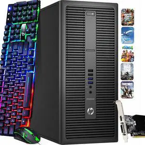 HP ProDesk/EliteDesk G2 Tower Gaming PC Desktop Intel Quad Core i5-6500 32GB Ram 1TB SSD BTO RGB Keyboard & Mouse, Nvidia GTX 1660s 6gb DDR6, Window 11 Professional (Renewed)