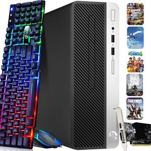 HP 800 G3 SFF Desktop Computer PC, Intel Quad Core i5-6500 upto 3.60GHz, 32GB DDR4 Ram, 1TB SSD, NVIDIA GeForce GTX 1050Ti, Wi-Fi & Bluetooth, RGB Keyboard & Mouse, Windows 11 Professional (Renewed)
