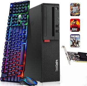 Lenovo ThinkCentre SFF Desktop Computer PC, Intel Quad Core i5-6500 upto 3.60GHz, 16GB DDR4 Ram, 256GB SSD + 2TB HDD,NVIDIA GT1030, Wi-Fi & Bluetooth, RGB Keyboard & Mouse, Windows 11 Professional
