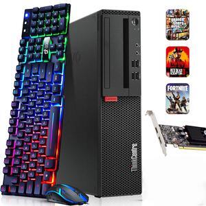 Lenovo ThinkCentre SFF Desktop Computer PC, Intel Quad Core i7-6700 upto 4.00GHz, 16GB DDR4 Ram, 1TB SSD,NVIDIA GeForce GTX 1050Ti, Wi-Fi & Bluetooth, RGB Keyboard & Mouse, Windows 11 Professional