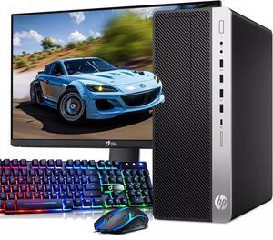 HP EliteDesk 800 G3 Tower Desktop Computer PC, Intel Quad Core i5-6500 upto 3.60GHz, 16GB DDR4 Ram,1TB SSD,24Inch Monitor, NVIDIA GT1030, Wi-Fi, RGB Keyboard & Mouse, Windows 11 Professional