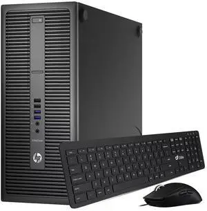 HP EliteDesk 800 G1 Tower Desktop Computer PC, Intel Quad Core i5-4570 upto 3.60GHz, 8GB DDR3 Ram, 500GB HDD, Built-in Wi-Fi , Keyboard & Mouse, Windows 11 Professional (Refurbished)
