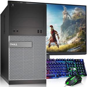 Dell Optiplex 7020 Tower Gaming PC Desktop Computer Intel Quad Core i5-4th 16GB Ram 1TB SSD 24" LED BTO RGB Keyboard & Mouse, Nvidia GTX 1660s 6gb DDR6, Window 10 Professional (Renewed)