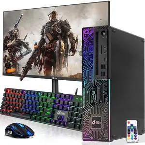 Lenovo ThinkCentre M920 Desktop SFF Computer PC Intel Hexa Core i5-8500 up to 4.10GHZ, 32GB DDR4 Ram,1TB NVMe, 24Inch Monitor, Wi-Fi + Bluetooth, RGB Keyboard & Mouse, Windows 11 Pro (Refurbished)
