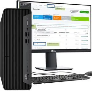 HP EliteDesk 800 G6 SFF Desktop PC, Intel Hexa Core i5-10500 10th Gen. Processor up to 4.50 GHz, 16GB DDR4 Ram, 256GB Nvme, 24 Inch Monitor, Keyboard & Mouse, Wi-Fi, Windows 11 Professional (Renewed)