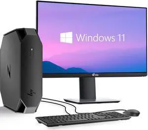 HP Z2 Tiny Desktop Mini Workstation PC Intel Quad Core i5-6700T, 16GB DDR4 Ram, 2TB SSD, 22Inch Monitor Keyboard & Mouse, Wi-Fi , Windows 11 Professional (Renewed)