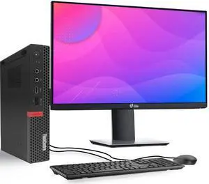 Lenovo ThinkCentre M920 Desktop Tiny Computer PC Intel Core i5-8500 up to 3.50GHZ, 8GB DDR4 Ram,256GB SSD, 22Inch Monitor, Wi-Fi, Keyboard & Mouse, Windows 11 Pro