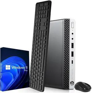 HP EliteDesk 705 G4 Desktop Computer PC AMD Ryzen 5 Pro 2400GE upto 3.8GHz, 16GB DDR4 Ram 1TB SSD, Wireless Keyboard & Mouse, Wi-Fi, Windows 11 Professional (Renewed)