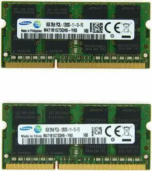 SAMSUNG M471B1G73Qh0-Yk0  8Gb (1X8Gb) Pc312800 Ddr31600Mhz Dual Rank Non Ecc Unbuffered Cl11 Sodimm Memory Module-M471B1G73Qh0-Yk0