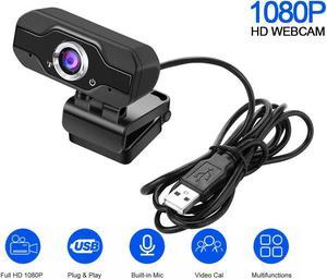 US inventory 1080P HD Webcam Desktop Laptop Computer Web Cam Camera Built-in Microphone for Online Video Calling chat SNS