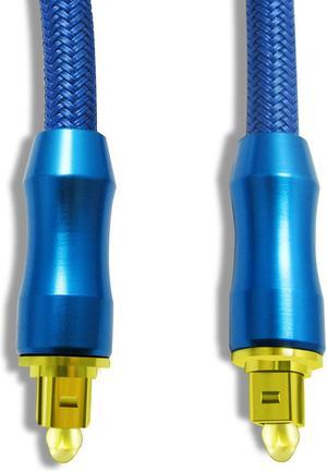 Digital Optical Audio Cable Toslink Cable - [24K Gold-Plated, Ultra-Durable]Fiber Optic Male to Male Cord for Home Theater, Sound Bar, TV, PS4, Xbox, Playstation & More