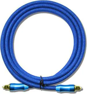 Digital Optical Audio Cable Toslink Cable - [24K Gold-Plated, Ultra-Durable]Fiber Optic Male to Male Cord for Home Theater, Sound Bar, TV, PS4, Xbox, Playstation & More