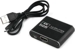 Easyday 4K HDMI Splitter 1x2 HDMI Splitter 1 Input 2 Outputs Support HDCP 1.4v 1080p