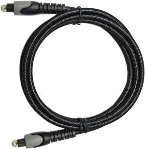 Easyday Optical Cable Digital Audio 1.5m - Flexible Nylon Braided Toslink Port Cable Optical Cable for Soundbar, Smart TV, PS4, X-Box, DVD/CD, Home Theater and More