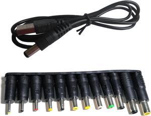 easyday USB to DC Power Cable 5.5 2.1mm Barrel Jack with 12 Connectors Adapter for HUB Splitter, LED Lights, Router, Mini Fan, Speaker, Etc