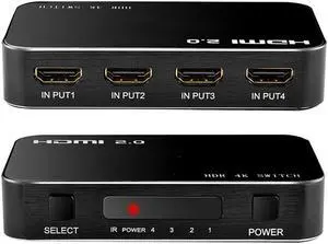 Easyday  HDMI2.0b Switch 4X1 4 in 1 out 4K/60HZ