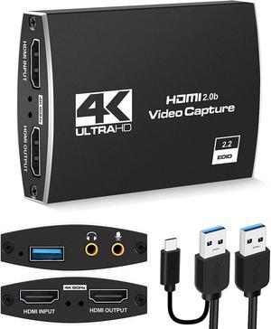 Easyday HDMI2.0b video capture card HDMI loop out mixing 4K60HZ decoding