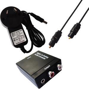 Easyday Digital Optical toslink s/pdif to Analog RCA Audio Converter Adapter USNE_DAC3.5_150CM_AUP