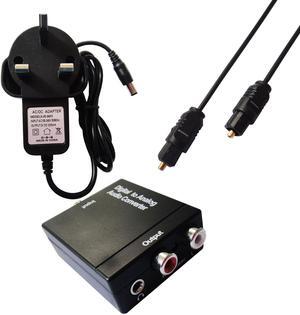 192kHz DAC Digital Optical Coax to Analog 3.5mm RCA L/R Audio Converter Adapter USNE_DAC3.5_150CM_UKP