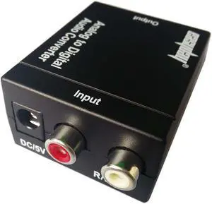 Analog L/R to Digital SPDIF Coaxial Coax RCA & Optical Toslink Audio Converter