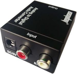 Analog to Digital Converter RCA to Optical Toslink Digital Audio Converter Adapter