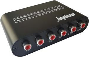 5.1CH Digital Audio Decoder Optical Coaxial Toslink to Analog AC-3/DTS Converter