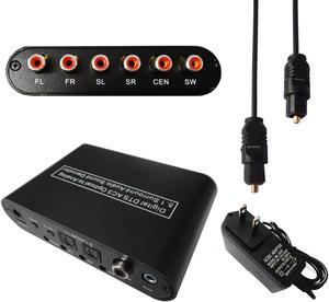 5.1 Audio Decoder DTS AC3 Optic Digital to Stereo Analog Audio Converter