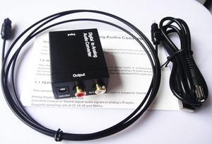 Easyday Digital DAC SPDIF TosLink to Analog Audio Converter Adapter with Optical Cable