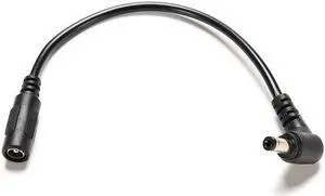 DC Power Plug Cable 5.5 x 2.5mm Male 90 Degree Right Angle To 5.5 x 2.1mm Female Adapter Extension Cable Cord for CCTV Camera